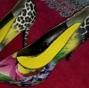 printed high heels